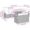 Garden Sofa Set with Cushions 9 pcs Black