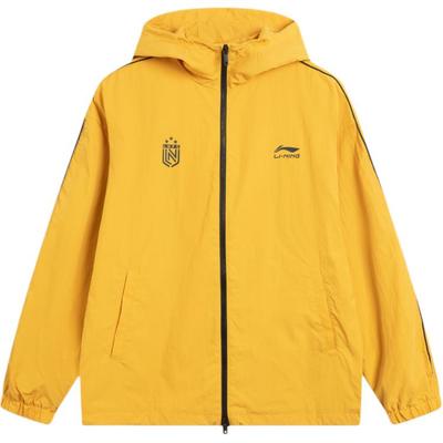 Li Ning Серия Спортивный Стиль Жизни Логотип Бренда Толстовка с Капюшоном на Молнии Повседневная Ветровка Унисекс Верхняя Одежда AFDVH29-5