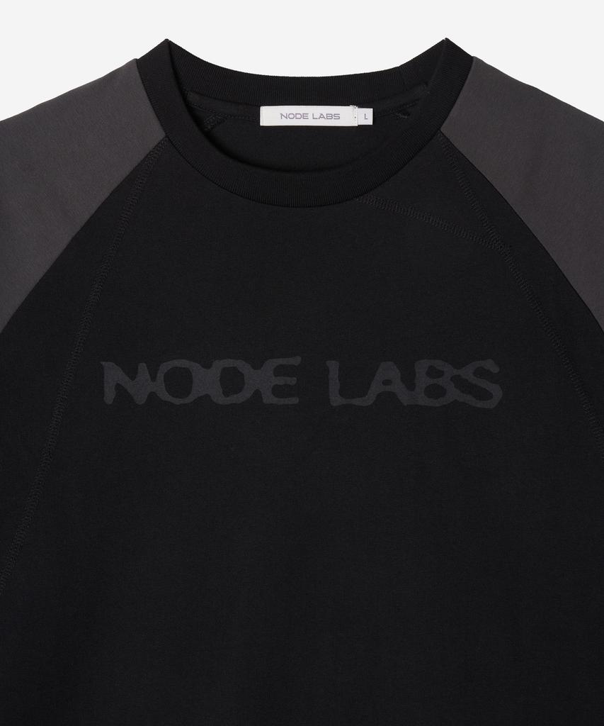 NODE LABS Разработка:12-слойная футболка с длинным рукавом Color Block_Черный