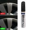 Gloss Black Rim Touch-Up Paint Pen Quick Drying Easy-to-Use Compact Size Portable Reusable Car Wheel Repair Pen