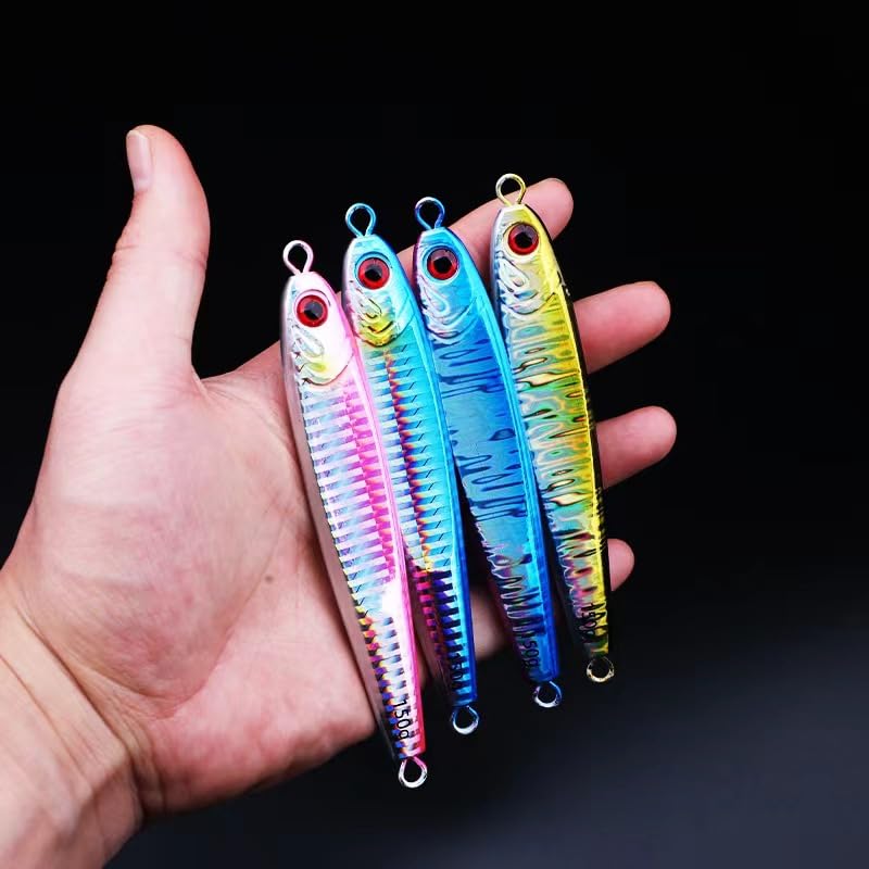 Универсальная металлическая приманка Jig Major Fishing Lure Sniper TG, тип приманки Blue Fish Major Lure 150 г, набор из 4 шт. 4 цвета AMIS20240606, 150 г,