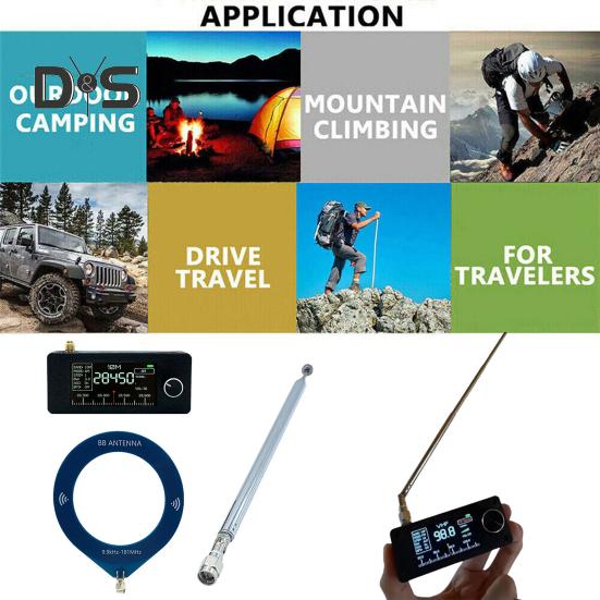 0,5-108 МГц портативный мини-радио перезаряжаемый карманный размер 1,9-дюймовый IPS экран вседиапазонный радиоприемник HF/SW/MW/VHF радио