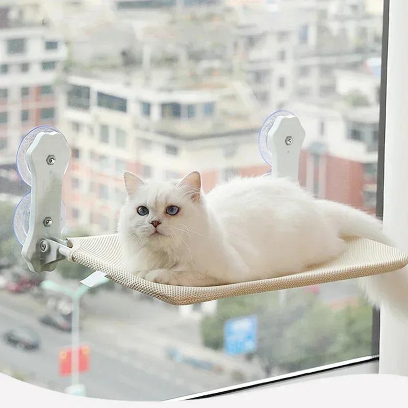 New Suction Cup Cat Hammock Foldable Hammock Suspended Cat Nest Cat Bed Balcony Window Glass Cat Hammock Cat House
