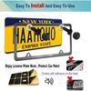BGGTMO Black License Plate Screws- Stainless Steel Plate Mounting Hardware For Car Tag Frame, Anti-Theft Security Self-Tapping Screws Fit Front