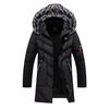 Winter Men Jackets Warm Thick Multi-Pocket Hooded Parkas Coats Mens Casual Fleece Fur Collar Windbreaker Padded Overcoat Solid