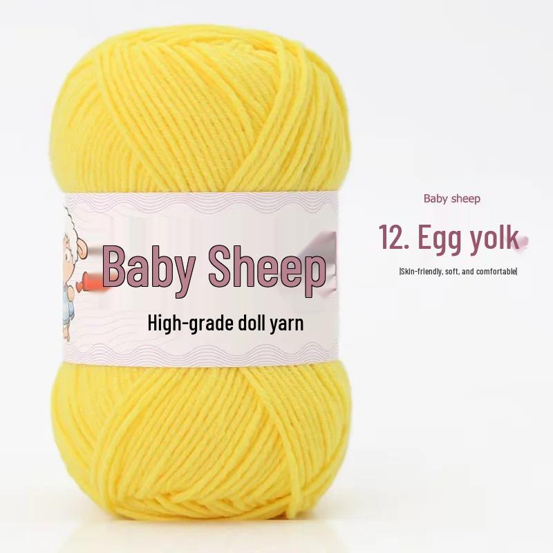 Пряжа из 4 нитей combed milk cotton (хлопок с молочным протеином) в мотке, для вязания спицами и крючком своими руками: Идеально для детских свитеров и шарфов