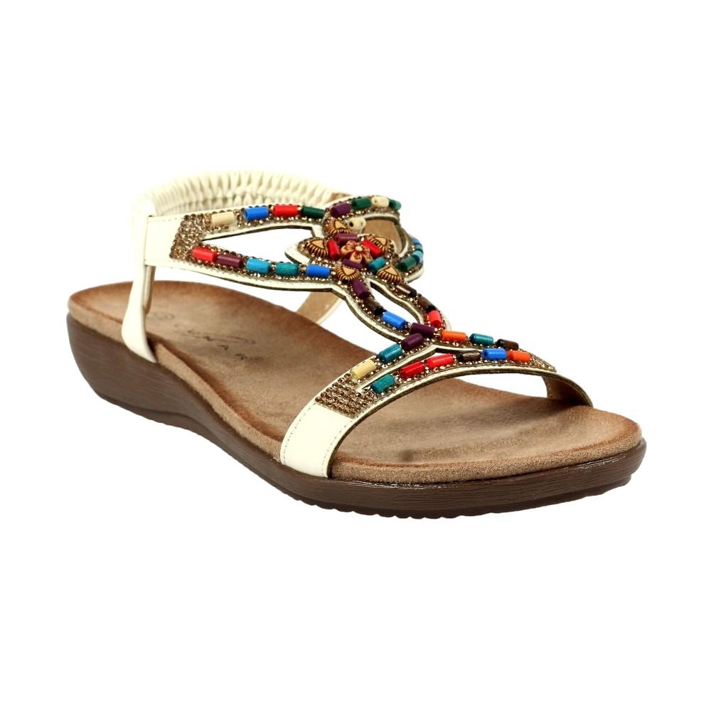 Lunar Womens/Ladies Mariella Beaded Sandals