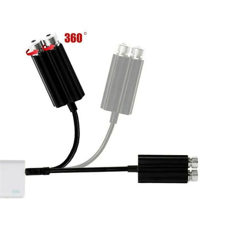 USB Звездное небо Лампа Светодиодная Внутреннее окружающее освещение Автомобильный Потолочный проектор света красный синий Романтический Гипсофила Светодиодная Атмосферная лампа 5 В