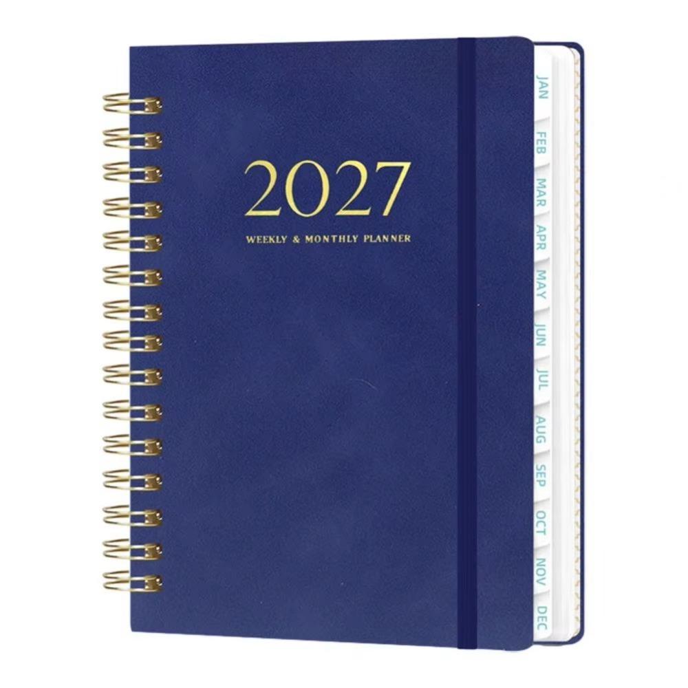 Tab Divided 2027 Weekly Planner Thick Pages Spiral Planner Schedule Notebook Yearly Planning