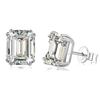 D Color 100% 925 Sterling Silver Emerald Cut 4CT High Carbon Diamonds Ear Stud Earrings Wedding Party Jewelry Drop Shipping