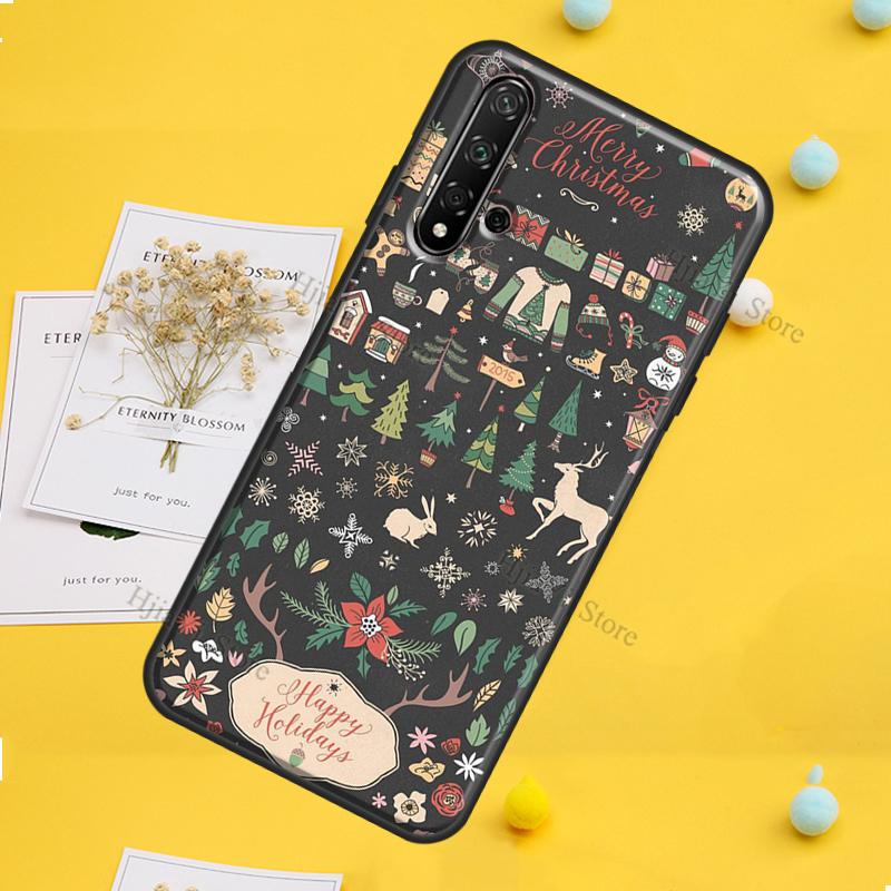 Чехол «С Рождеством» для Huawei P30 P20 P40 P60 Pro P Smart Nova 9 5T Honor Magic 5 Lite X8 X9a 50 70