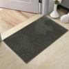 Door Mat Removes Dirt Recycled Anti-Slip Base Cuttable Geometric Pattern Indoor/Outdoor Use Entrance Rug for Kitchen Garage