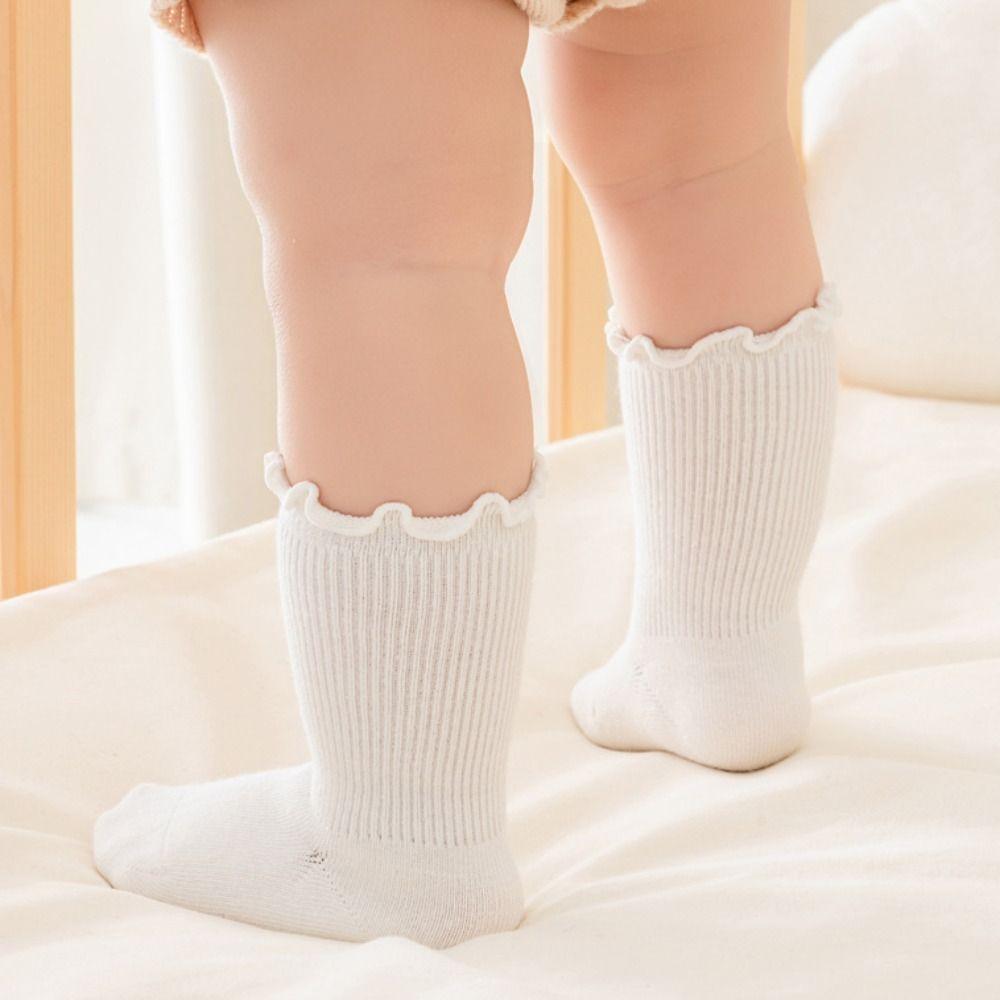 5Pairs Breathable Baby Cotton Socks Autumn Spring Newborn Socks Toddle Short Tube Socks Newborn