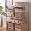 HAISIDIKE Clear Plastic Dustproof Storage Box with Lid and Handle