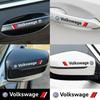 BSM1 Emblems 4Pcs Car Door Handle Stickers Tire Rear View Mirror Decals For Volkswagen GTI R-Line Polo T5 Golf Passat Scirocco Beetle ld2