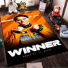 Orange Racing Suit Victory Portrait Rug Non-slip rug suitable for living room and bedroom sofas.