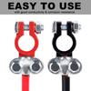 CZC AUTO Battery Terminals Color Coded Set Top Post Connectors Clamps with Matching Anti Corrosion Felt Fiber Washers for Car Truck Vehicle Ship Boat