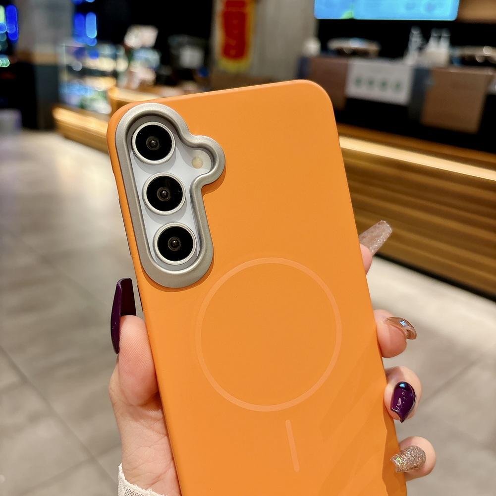 Жесткий чехол с тонким ощущением кожи и магнитной фиксацией для Samsung A17 A07 A56 A36 A26 A16 A06 Galaxy A55 A35 A25 A15 A05s A54 A34 A24 A14 A5