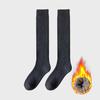 Socks Women's Winter Warm Long Stockings Thick Thermal Cotton Terry Solid Harajuku Breathable Thicken Casual Knee High Socks