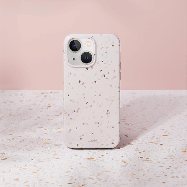 Etui do iPhone 14 UNIQ Coehl Terrazzo Piaskowy