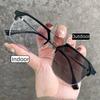 Trendy Metal Double Beam Photochromic Myopia Glasses Retro Polygonal Full Frame Near Sight Glasses Anti Blue Light Glasses