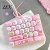 Sturdy Plastic Fidget Button 26-Key Keyboard Toy, Cute Cartoon Clicky Clicker Toy with Sensory for Anxiety Keychain, Backpack Charm Pendant