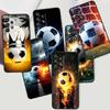 Модный футбольный классный чехол для телефона For Samsung A73 A72 A71 A55 A54 A53 A52 A51 A13 A22 A16 A15 A12 A14 A26 A07 5G Черный