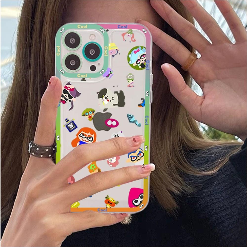 Чехол для телефона Splatoons для iPhone 14 13 12 11 Pro Max Mini X Xs XR 6 7 8 Plus SE 2020 Прозрачный чехол
