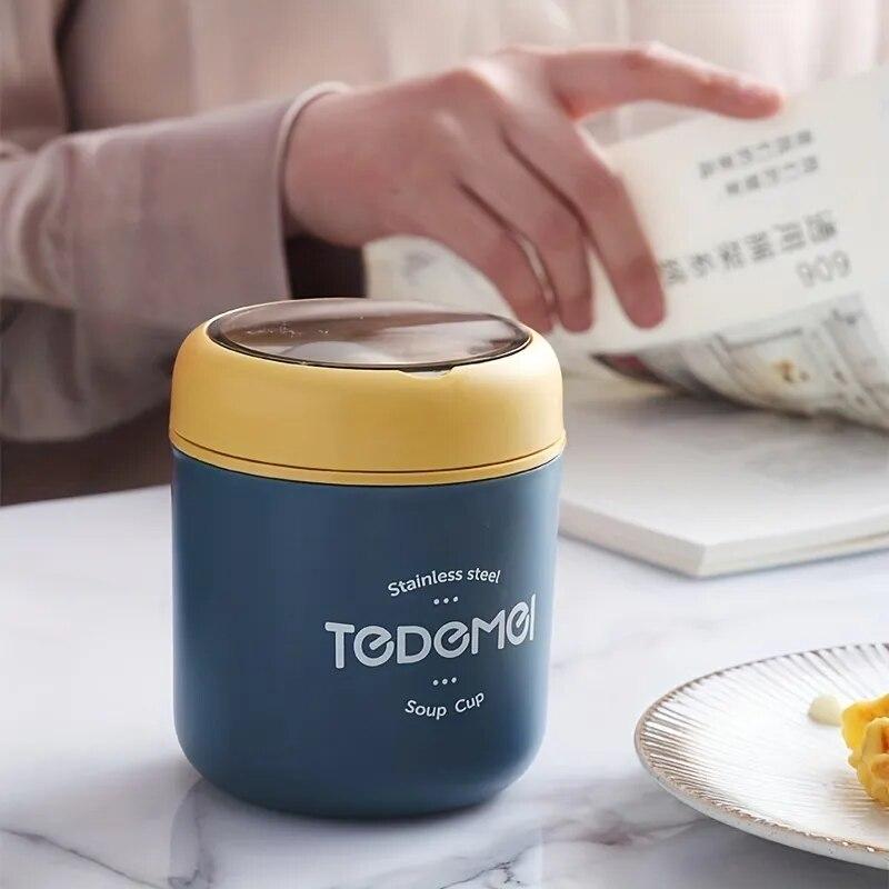 530 мл термос для еды, изолированная чашка для супа, термос, контейнеры из нержавеющей стали, ланч-бокс, термосохраняет тепло для школьников
