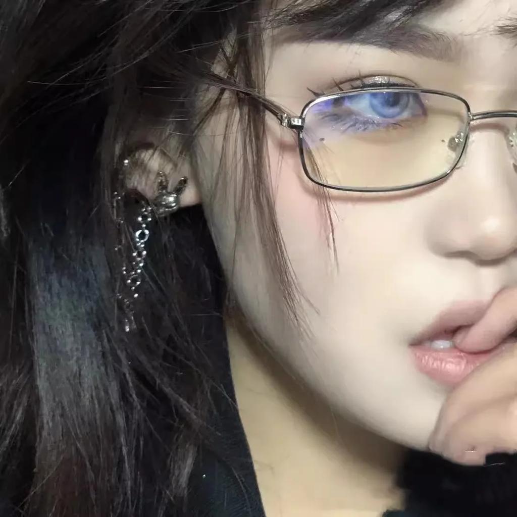 Винтажные очки Y2K Металлическая оправа Полуободковые Без линз Шикарные очки для девочек для косплея, вечеринки, украшения, Металлические очки для фотографии