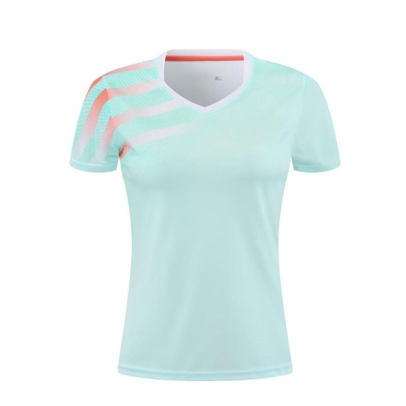 Quick-Dry Badminton Sport Shirt Men Women Kids Striped Design Breathable Athletic Wear