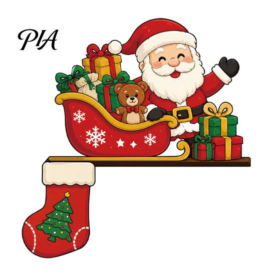 Christmas Tree Door Frame Decor Wooden Topper Stickers, Seasonal Decoration, L-shaped Corner Sign Home Decoration for Holiday Decor, Festive Wall Art