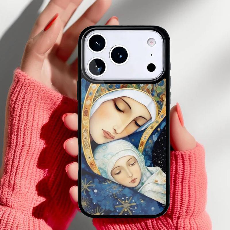 Mary & Jesus Phone Case for iPhone 17 16 15 14 13 Pro Max Back Cover for 12 11 Pro Coque