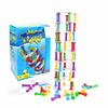 Kids Dice Balance Desktop Game Pisa Tower Jenga Colorful Building Blocks Wooden Toy