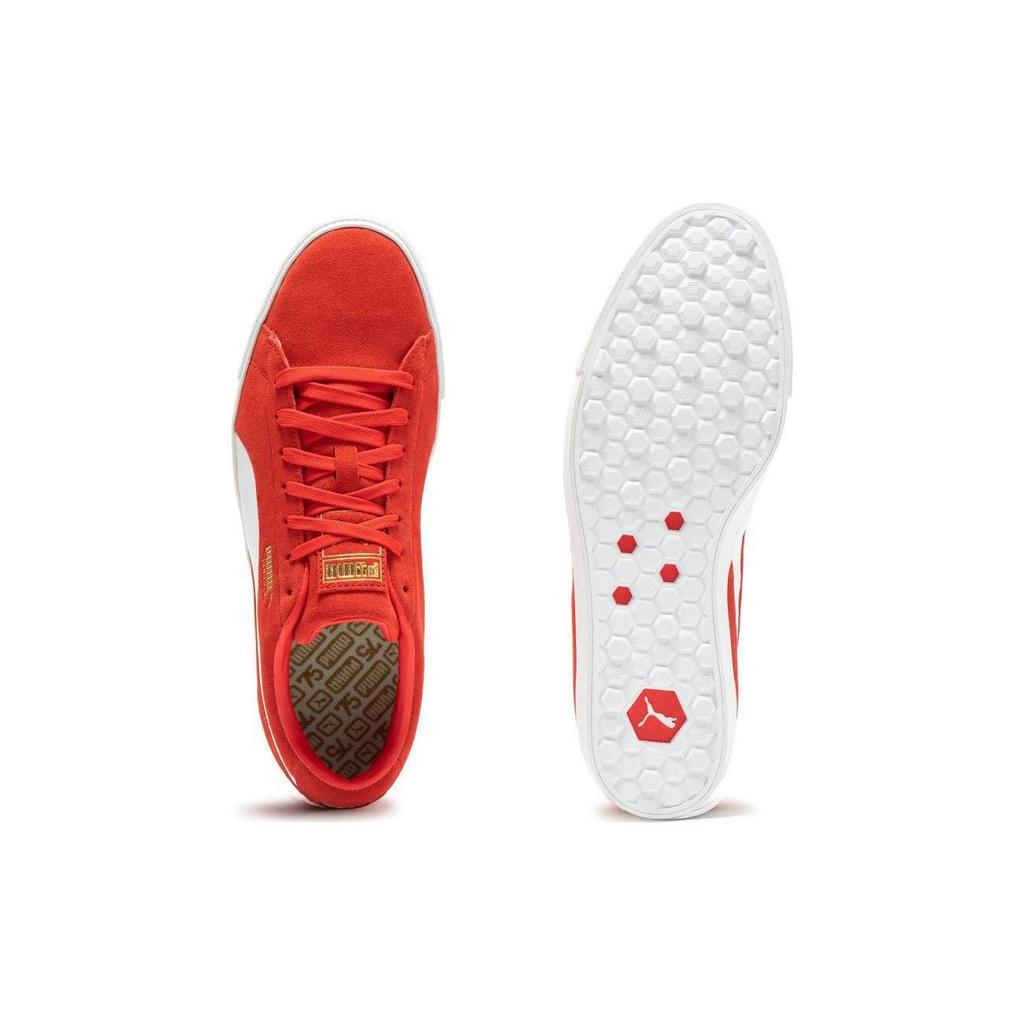 Puma Замшевая серия Повседневные Удобные Низкие Гольф-кроссовки Мужские кроссовки Красные 379823-01