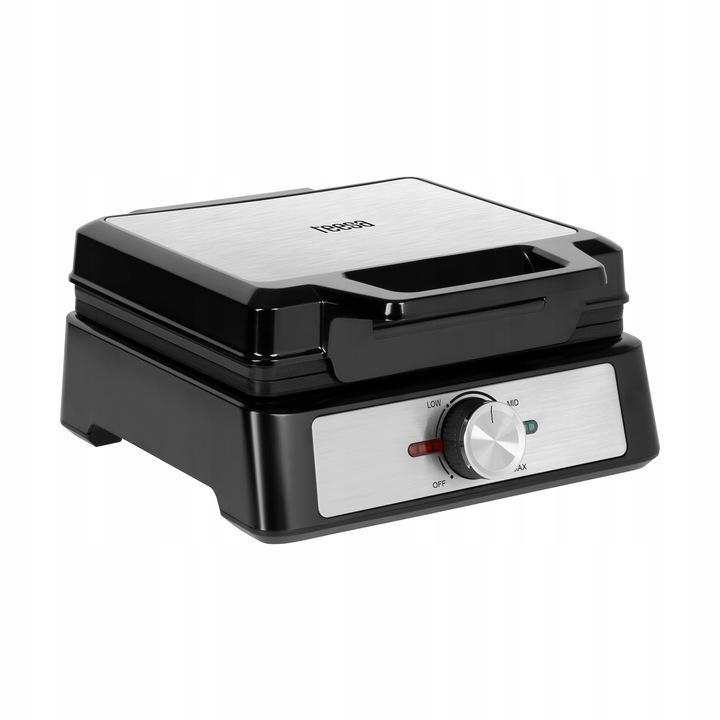 Gofrownica 2 Gofry 1600W Inox Regulacja Mocy Teesa