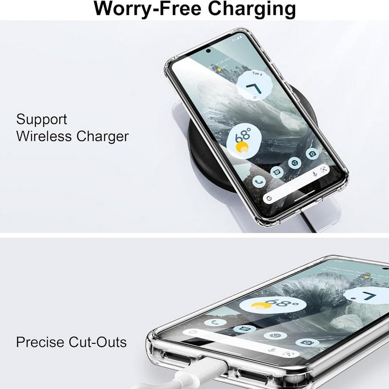 Прозрачный магнитный чехол для телефона Google Pixel 9 Pro XL 8 Pro 8A 7 Pro 7A с беспроводной зарядкой, прозрачный TPU с мягким краем, ударопрочный, тонкий, жесткий чехол-бампер из ПК