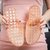 Fashion Transparent Slippers Cover Toe Summer Women's Shoes Slides Fashion Soft Flat Luxury Slippers Casual Shoes Slides Cover Toe Trans
