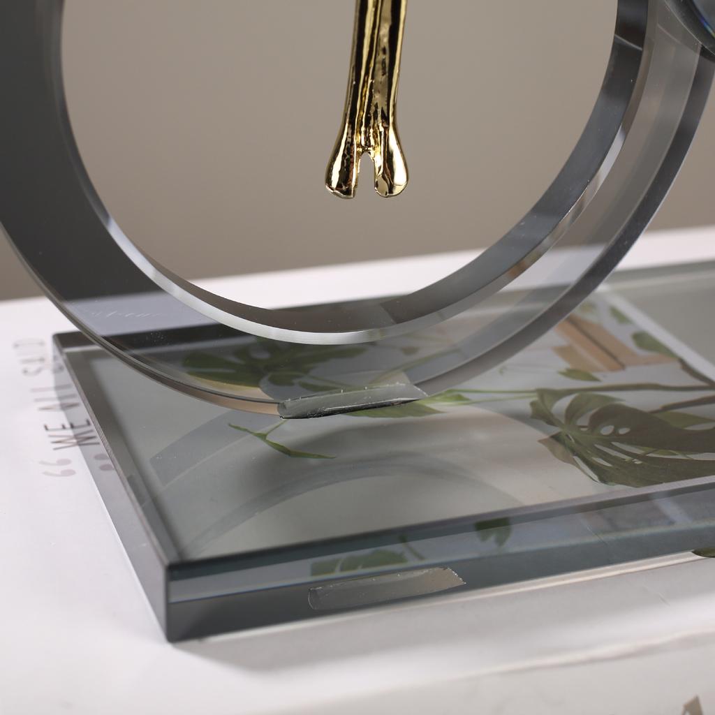 Light Luxury Modern Simple Ring Artificial Crystal Task Ornament Crafts Model Room Desktop Decoration Decoration