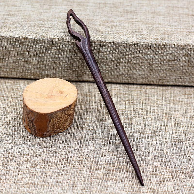 Hair Clasp Ladies Gift Wooden Vintage Ebony Accessories Guajacwood Hairpin