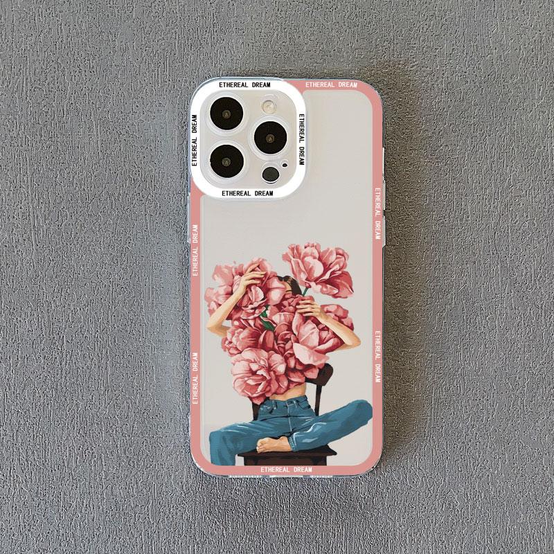 Женский модный прозрачный чехол для телефона с ромашками для iPhone 15 12 11 Pro Max 13 14 Pro Max 7 8 15 14 Plus SE2 X XR XS Задняя крышка