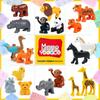 Идонг Набор строительных блоков 'Животные': Слон, Лев, Тигр, Обезьяна, Лиса, Жираф
