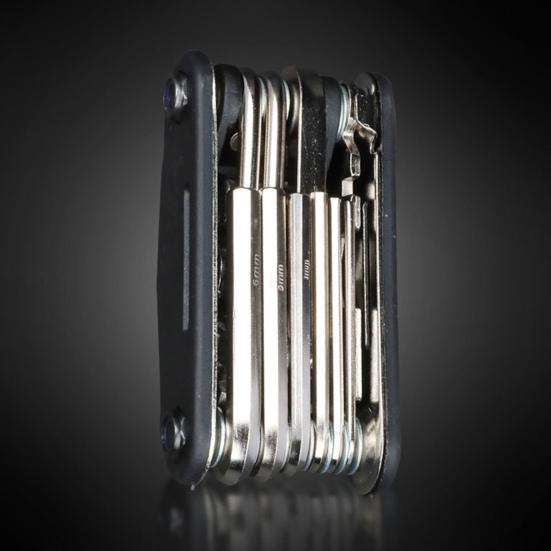 Наборы для ремонта велосипедов 16 в 1, многофункциональный велосипедный инструмент с лопатками для шин, шестигранный ключ для спиц, складной