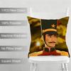 Nutcracker Cartoon Cushion Cover Household Decoration Linen Sofa Cushion Cover: Skin-Friendly & Breathable With Invisible Zipper
