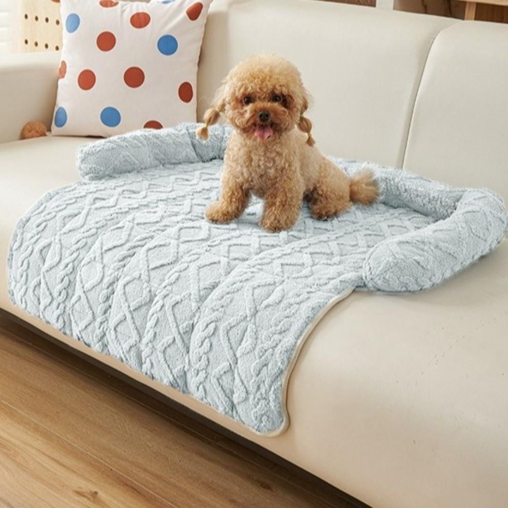 Non-Slip Pet Sofa Bed Wear-resistant Cat Bed Mat Comfortable Pet Plush Blanket  Winter