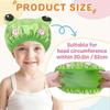1-Pack Cartoon Frog Shower Cap - Double-Layer Waterproof Reusable Elastic Animal Bath Hat for Boys & Girls