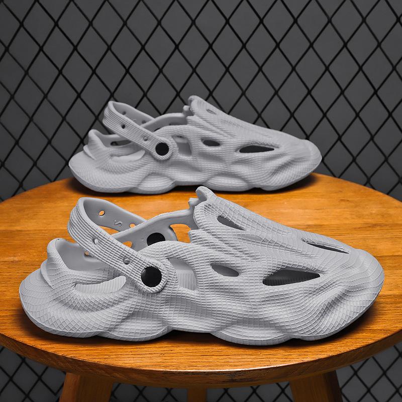 Smlie Pop Классические пляжные мужские тапочки Мягкие мужские туфли из ЭВА Повседневные мужские тапочки на плоской подошве Уличные мягкие тапочки Cloud Домашняя мужская обувь