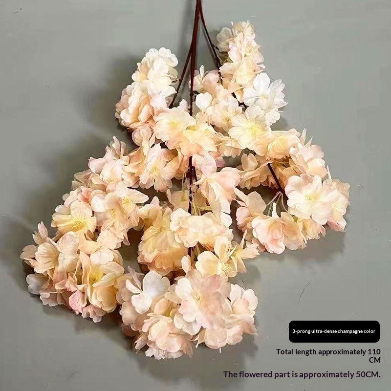 Artificial Cherry Blossom Pink White Cherry Tree Silk Flower Spring Cherry Diy Bonsai Arch Wedding Props Home Decoration