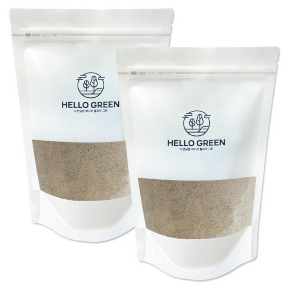 Hello Green Washed and Roasted Domestic Seoritae Black Sesame Misugaru X2 (Pack) Total (Seoritae, Black Sesame, White Beans | 1 pcs 1.2kg