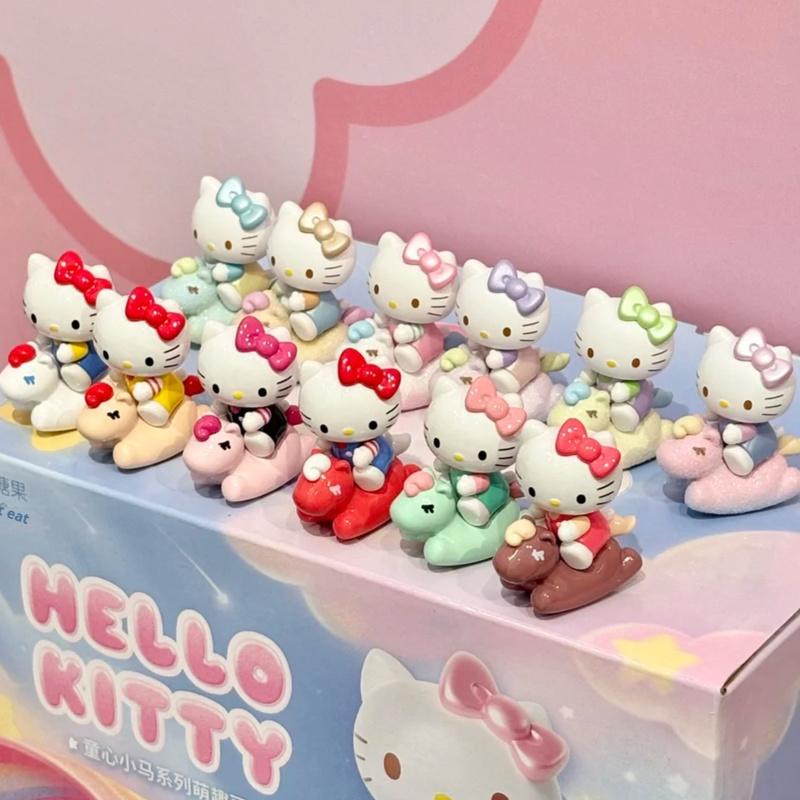 Hello-Kitty Childlike Pony Cute Bean Cute Piece Blind Bag Confirmed Model Figurine Girl Cute Gift Holiday Surprise Decoration
